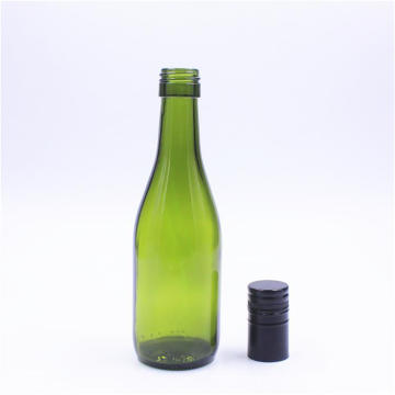 Antique Green Glass Wine Bottle with Aluminum Screw Cap